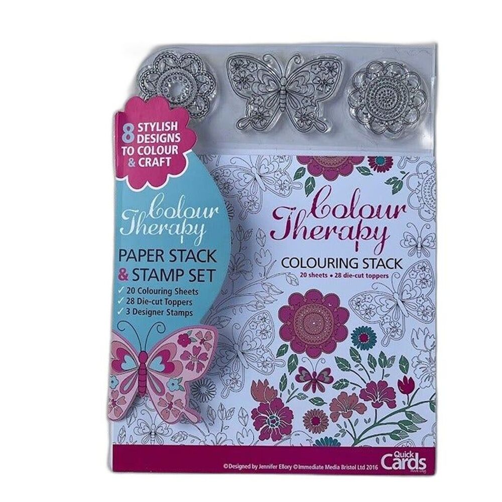 Colour Therapy Paper Stack‎ Coloring Sheet & Stamp Set